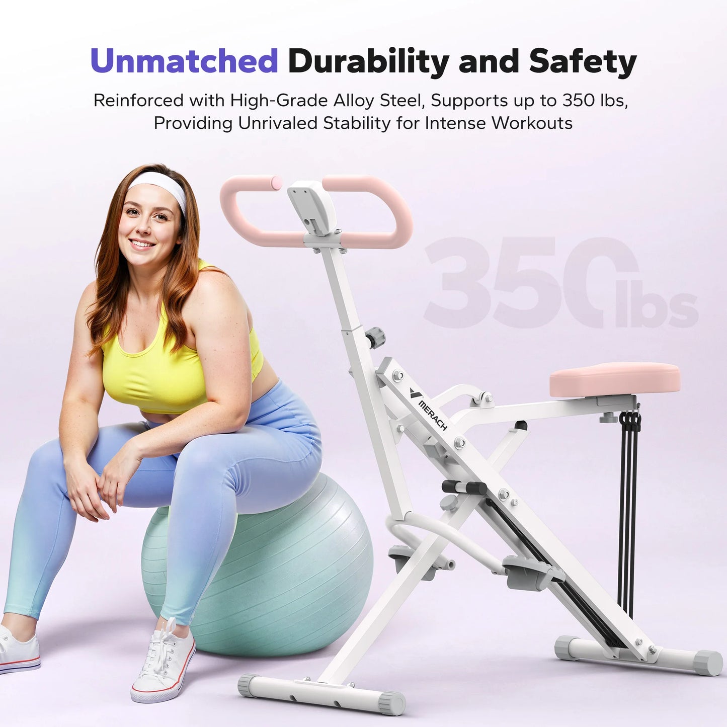 MERACH Squat Machine 2in1 Squat Rowing Machine Easy Setup Foldable Exercise Equipment Glute Trainer Machine Glutes Leg Home Fit