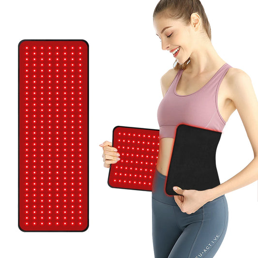 Red Light Relax Device Infrared Light Relax Pad for Waist Back Shoulder 31" x 11" Large Wearable Wrap Belt with Flexible Strap